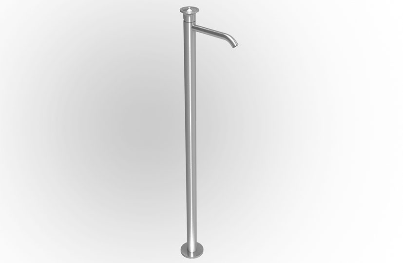 Column-mounted single lever washbasin mixer